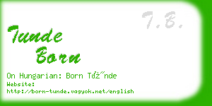 tunde born business card